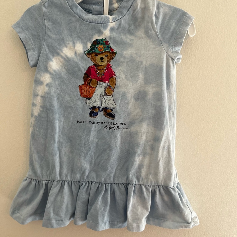 Ralph Lauren Light Blue Polo Bear Dress